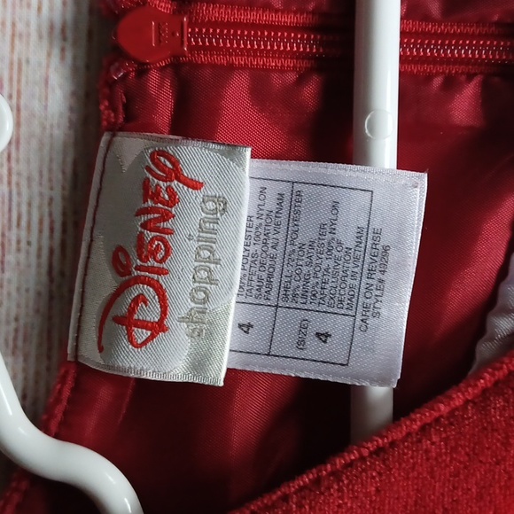 Disney Holiday mini mouse dress. Red velvet. Girls size 4. - Picture 3 of 5